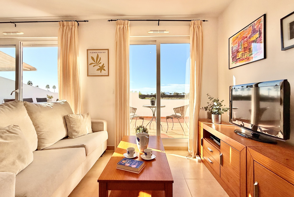 Bright living room of Albor apartment at Mar Menor Golf Resort