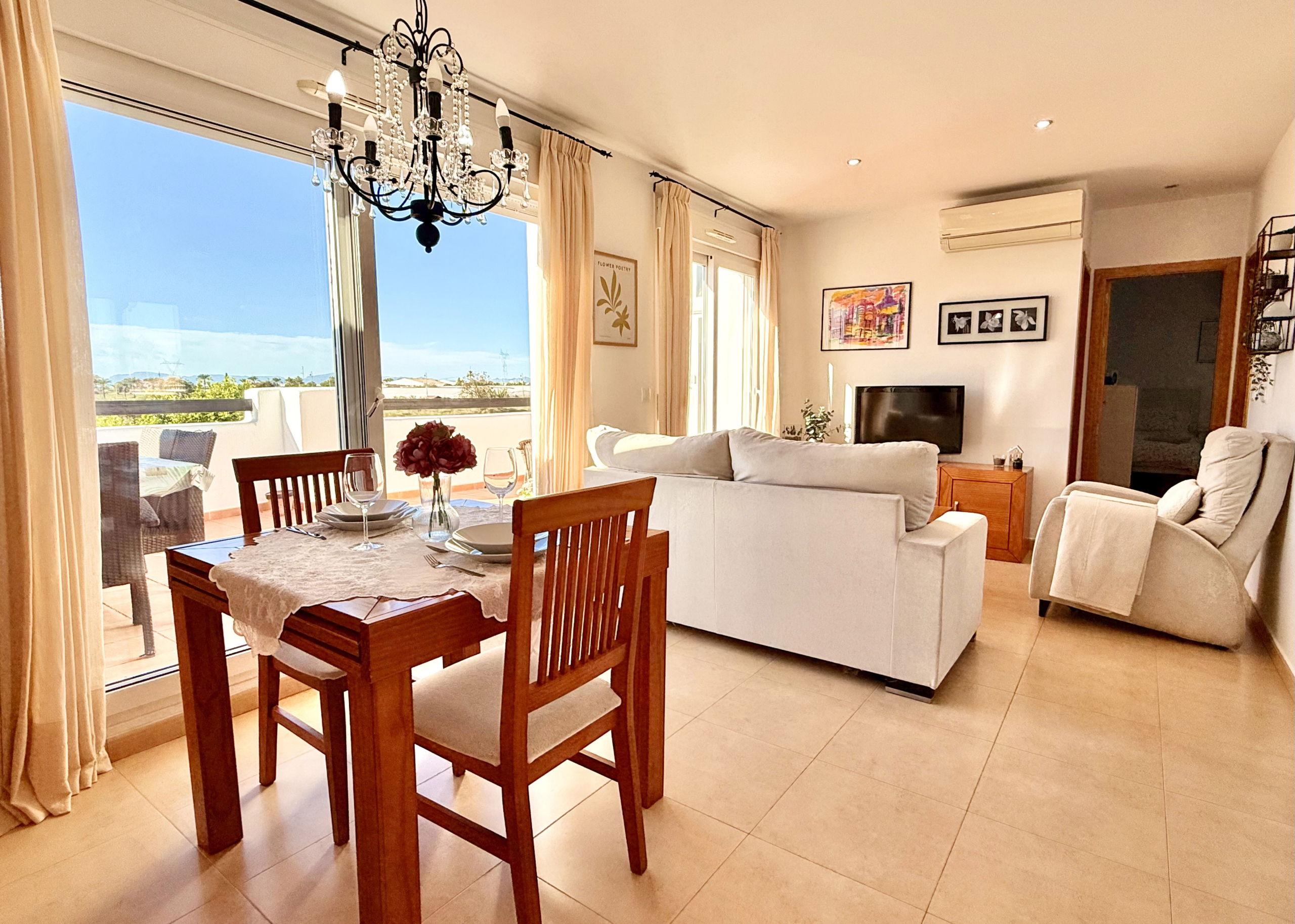 Bright living room of Albor apartment at Mar Menor Golf Resort