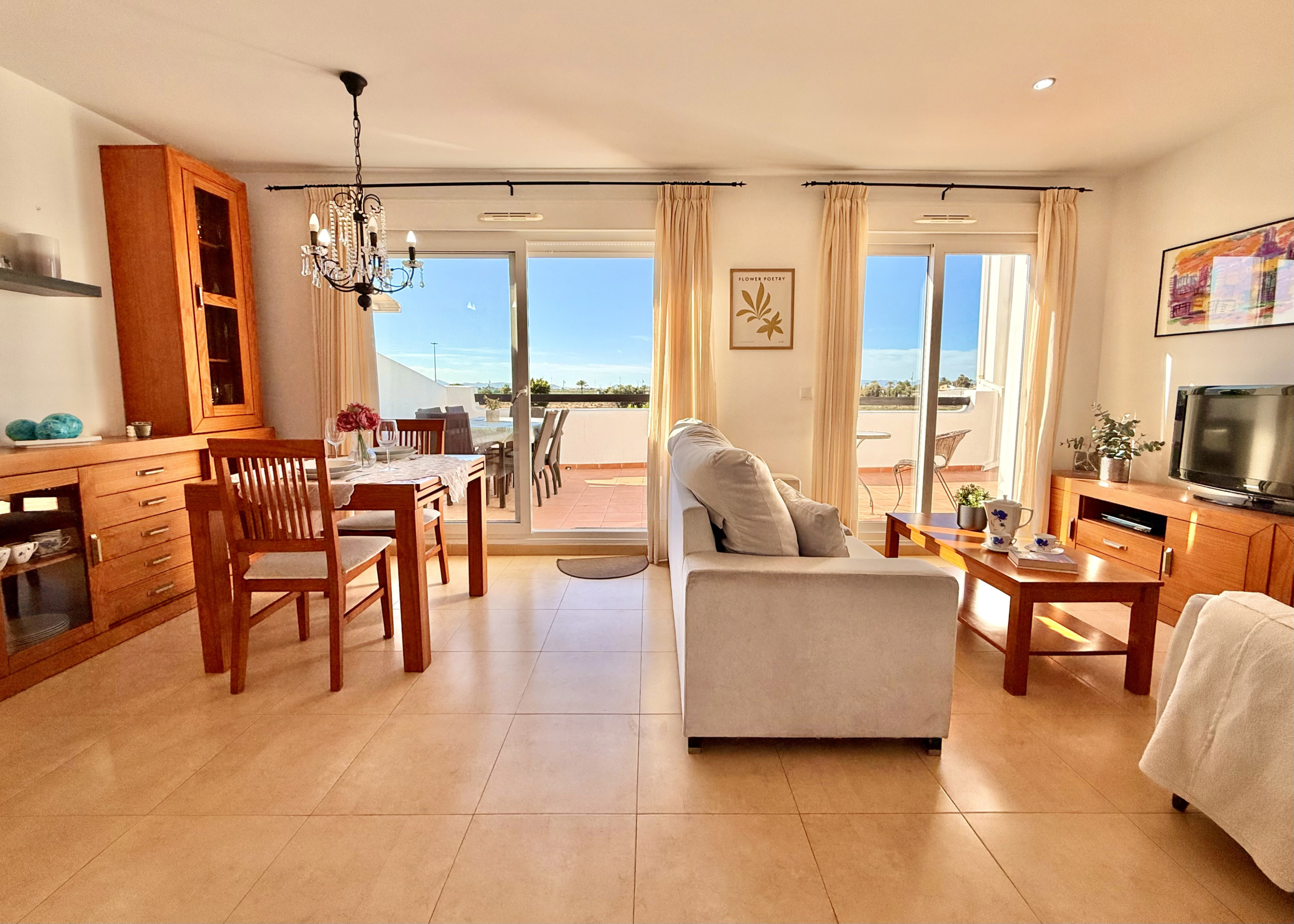 Bright living room of Albor apartment at Mar Menor Golf Resort