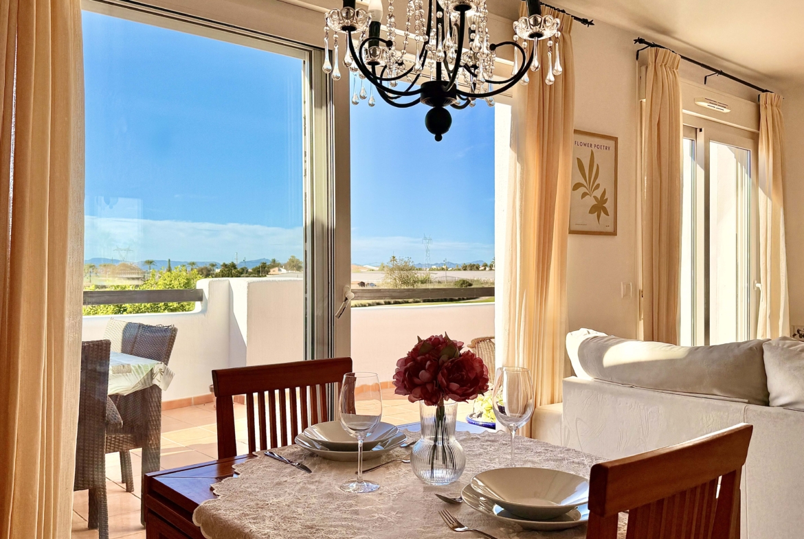 Bright living room of Albor apartment at Mar Menor Golf Resort