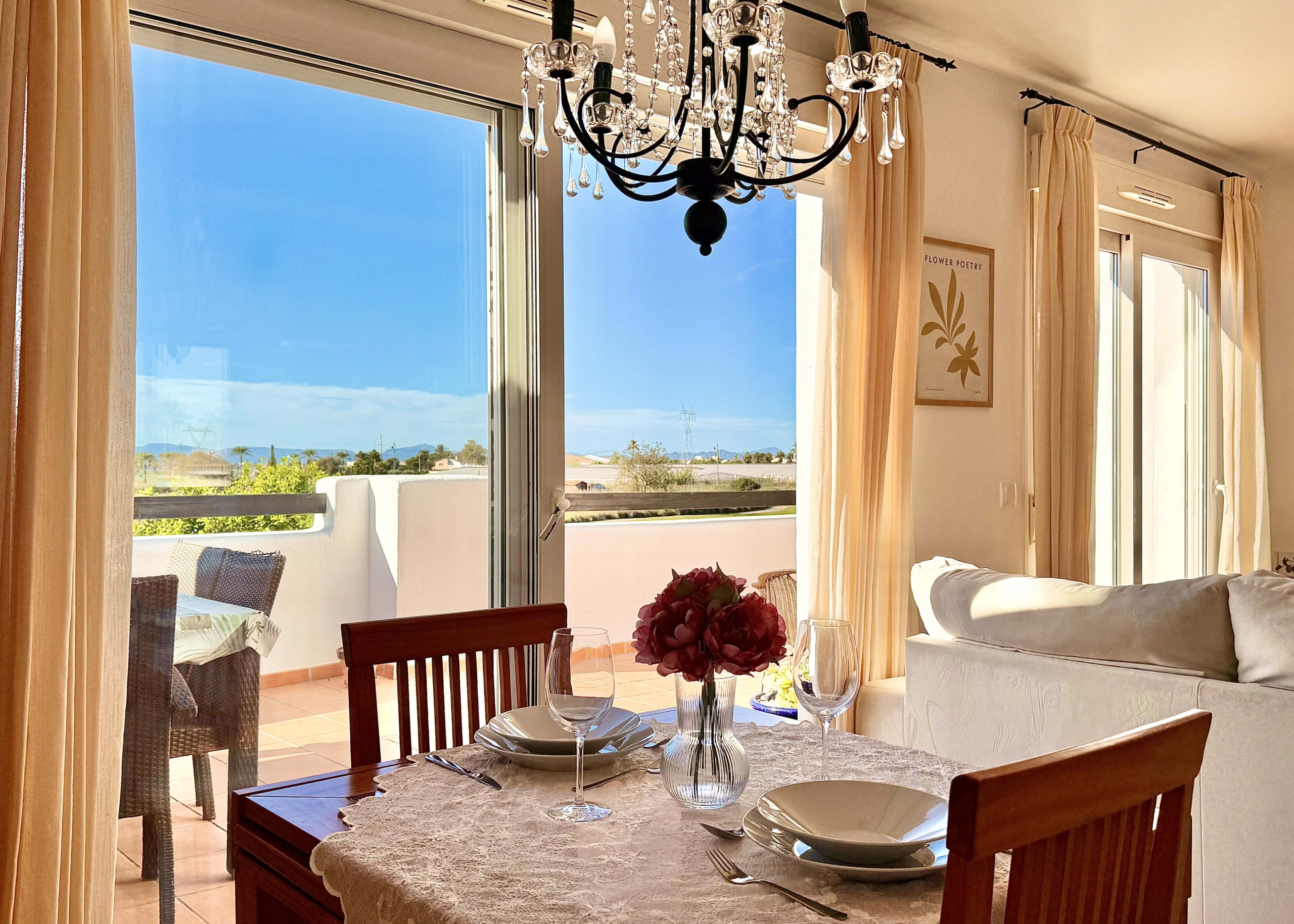 Bright living room of Albor apartment at Mar Menor Golf Resort