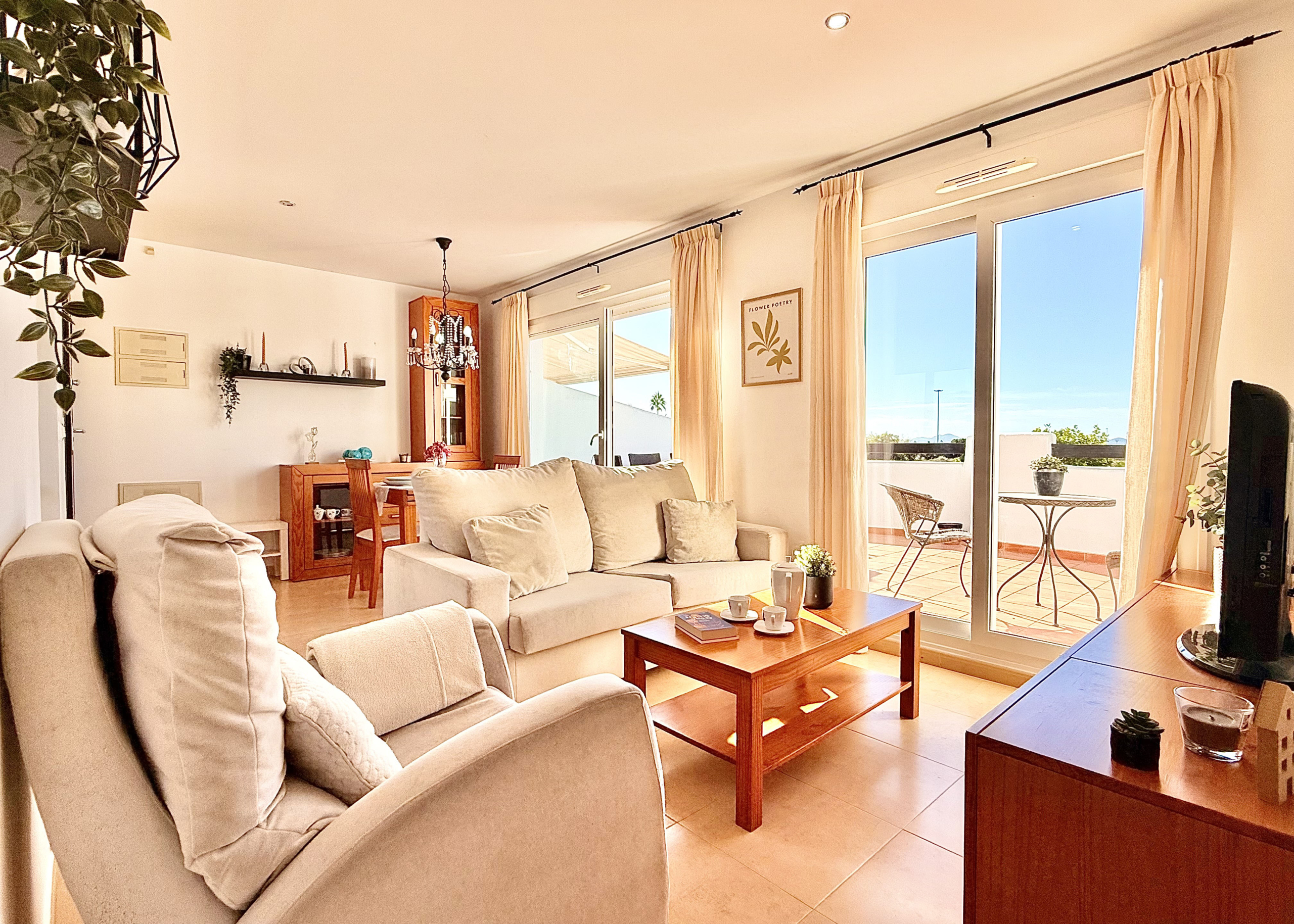 Bright living room of Albor apartment at Mar Menor Golf Resort