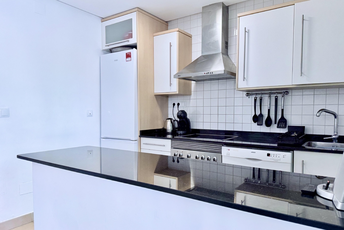 pdated kitchen with new worktops and utility room at the Isla Grosa villa on Mar Menor Golf Resort.