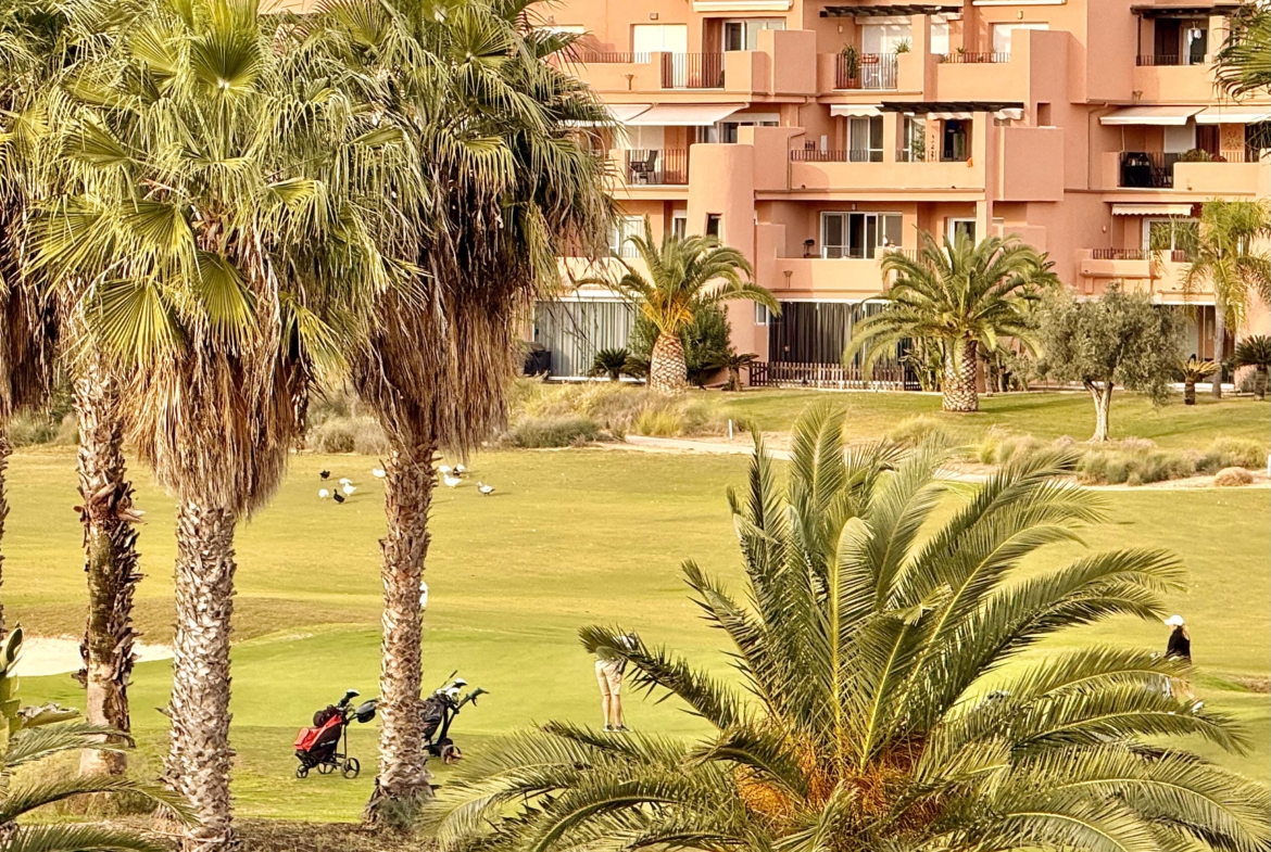 2-Bed Elegant Apartment with beautiful golf course views from the apartment at Mar Menor Golf Resort, listed by Levante Properties.