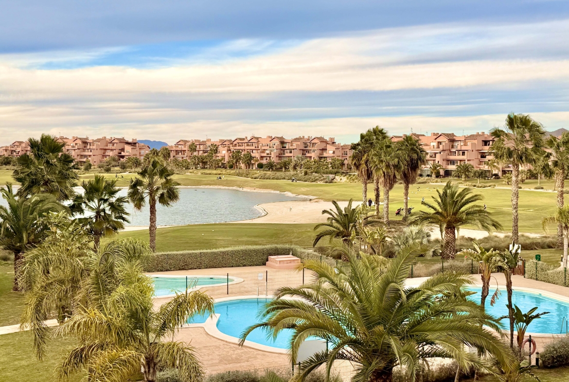 2-Bed Elegant Apartment with beautiful golf course views from the apartment at Mar Menor Golf Resort, listed by Levante Properties.