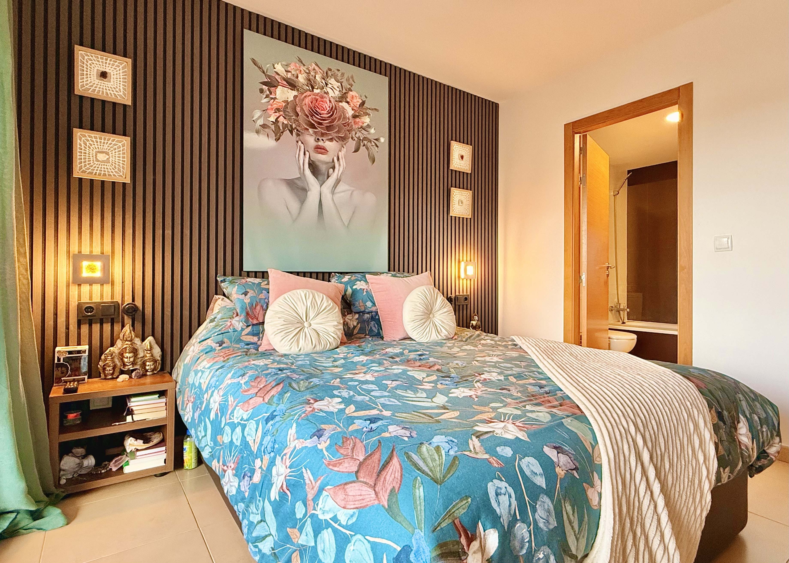 2-Bed Elegant Apartment master bedroom with terrace access and lake views at Mar Menor Golf Resort, offered by Levante Properties.