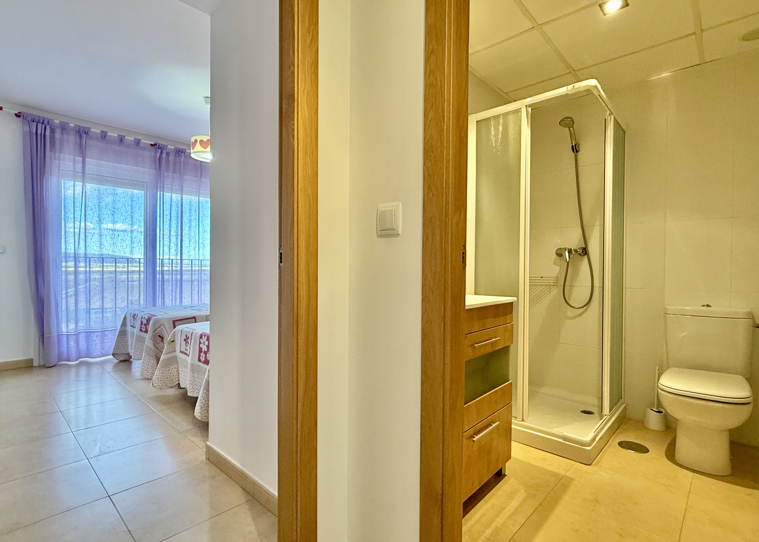 Guest shower room in a 2-Bed South Facing Apartment at Mar Menor Golf Resort by Levante Properties