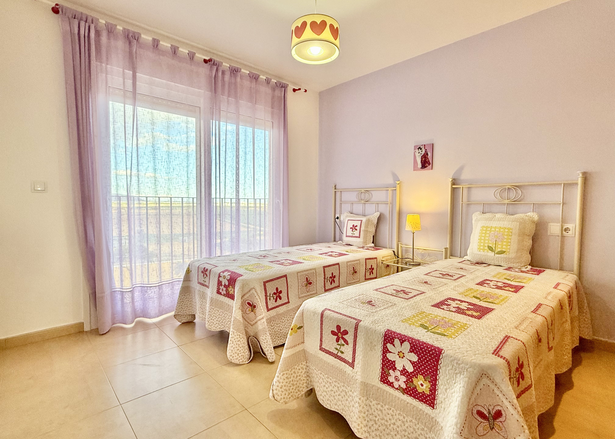 Second bedroom in a 2-Bed South Facing Apartment at Mar Menor Golf Resort by Levante Properties
