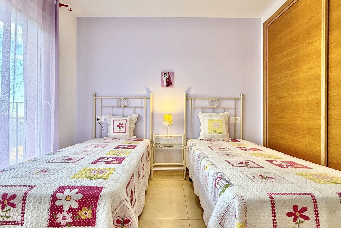 Second bedroom in a 2-Bed South Facing Apartment at Mar Menor Golf Resort by Levante Properties