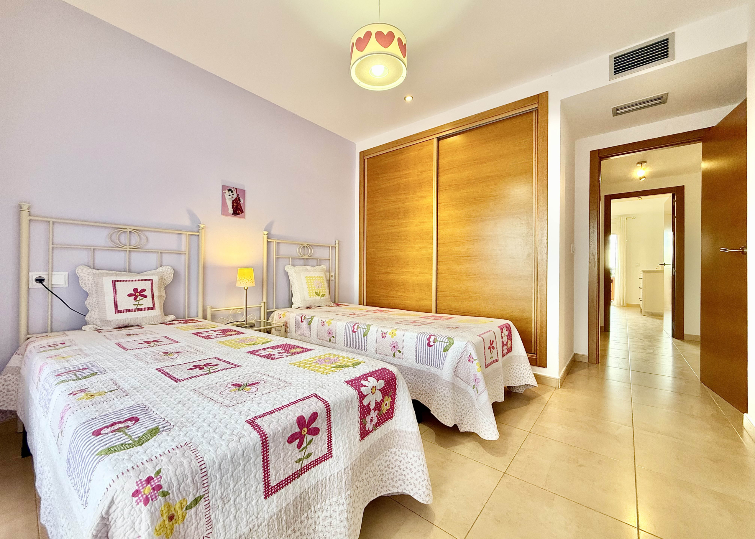 Second bedroom in a 2-Bed South Facing Apartment at Mar Menor Golf Resort by Levante Properties