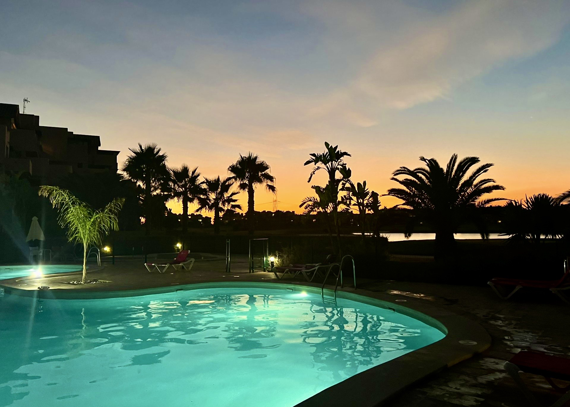 Modern 1 Bedroom Apartment communal pool area on Mar Menor Golf Resort by Levante Properties