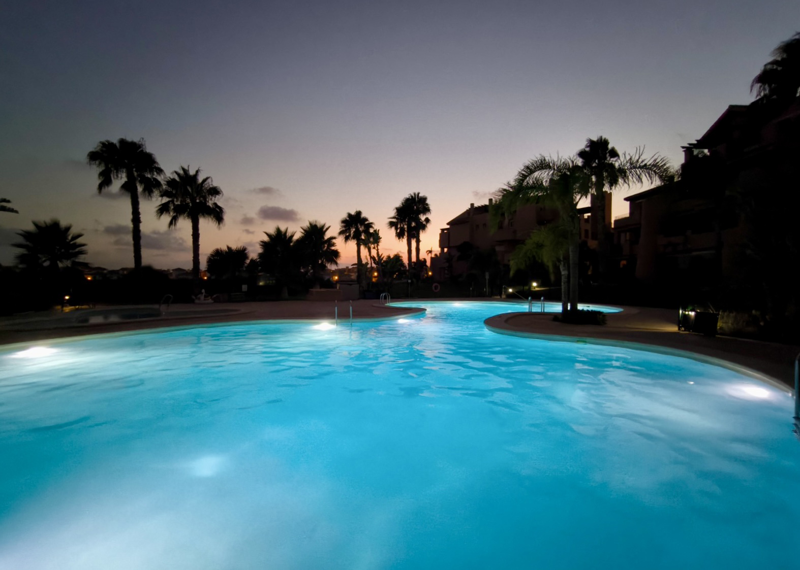 Modern 1 Bedroom Apartment communal pool area on Mar Menor Golf Resort by Levante Properties