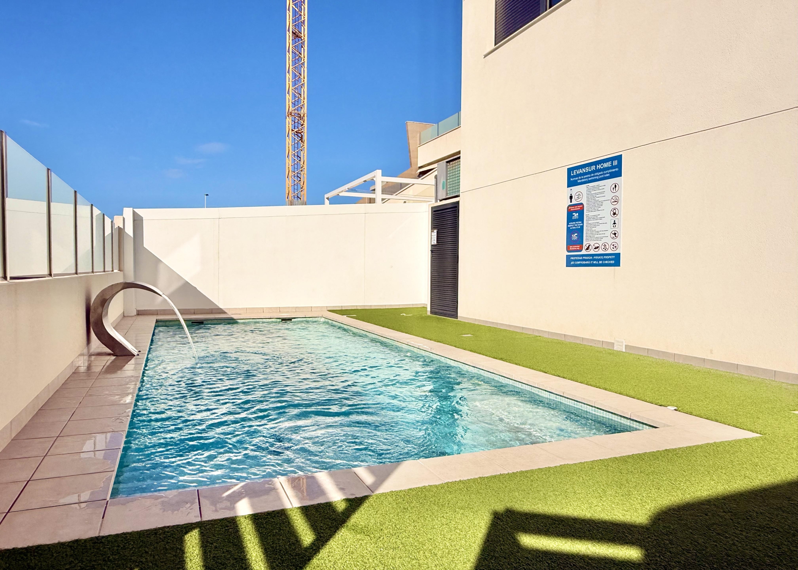San Pedro del Pinatar communal pool at a property listed by Levante Properties