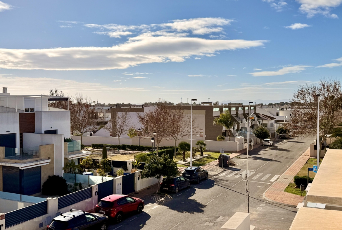 San Pedro del Pinatar view from roof terrace of apartment by Levante Properties