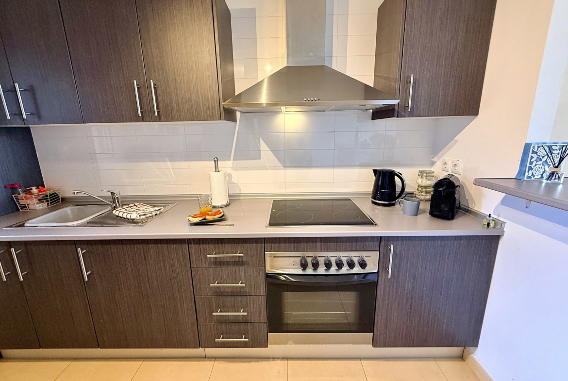 Open plan kitchen in Mar Menor Golf Resort apartment by Levante Properties