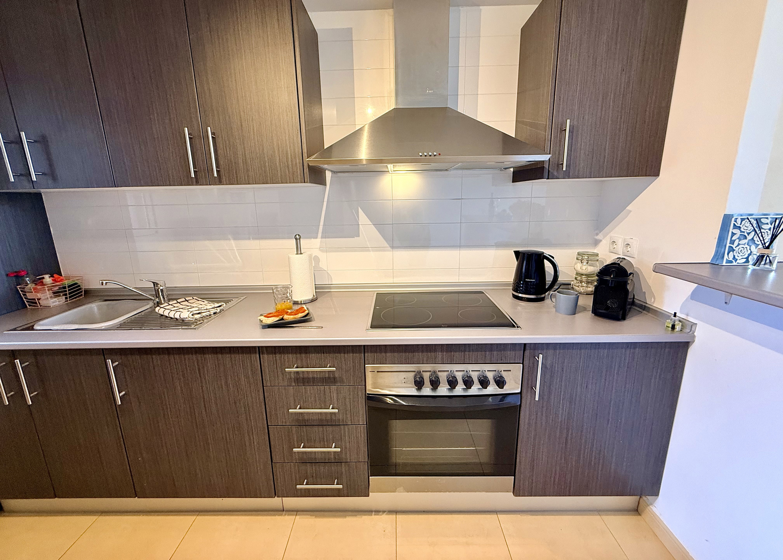 Open plan kitchen in Mar Menor Golf Resort apartment by Levante Properties