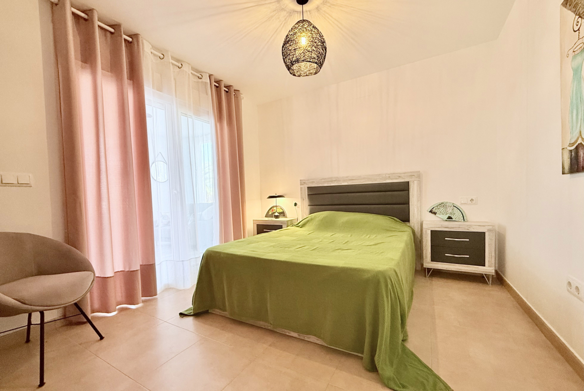 Modern 1 Bedroom Apartment master bedroom on Mar Menor Golf Resort for sale by Levante Properties