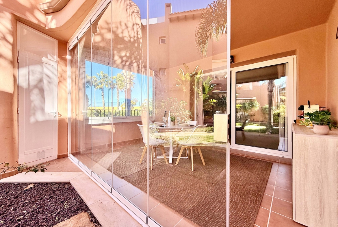 Modern 1 Bedroom Apartment with glass-curtained terrace on Mar Menor Golf Resort by Levante Properties
