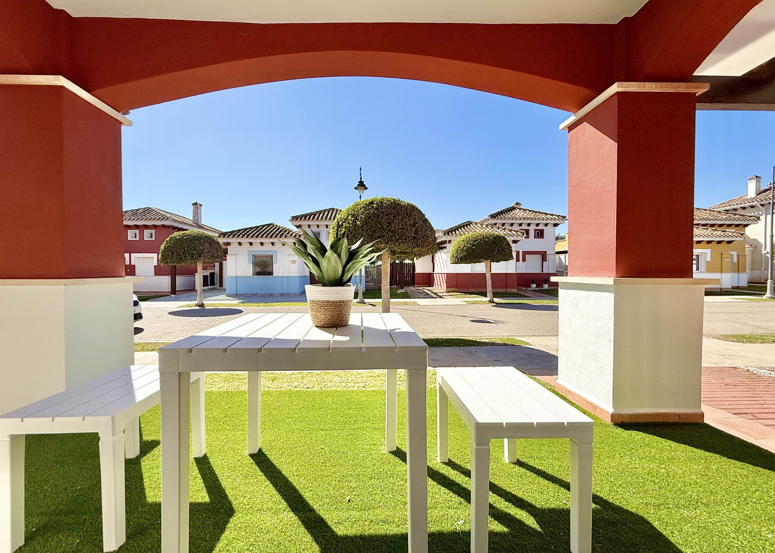 Front terrace of exclusive 4 bed villa for sale on Mar Menor Golf Resort – Levante Properties