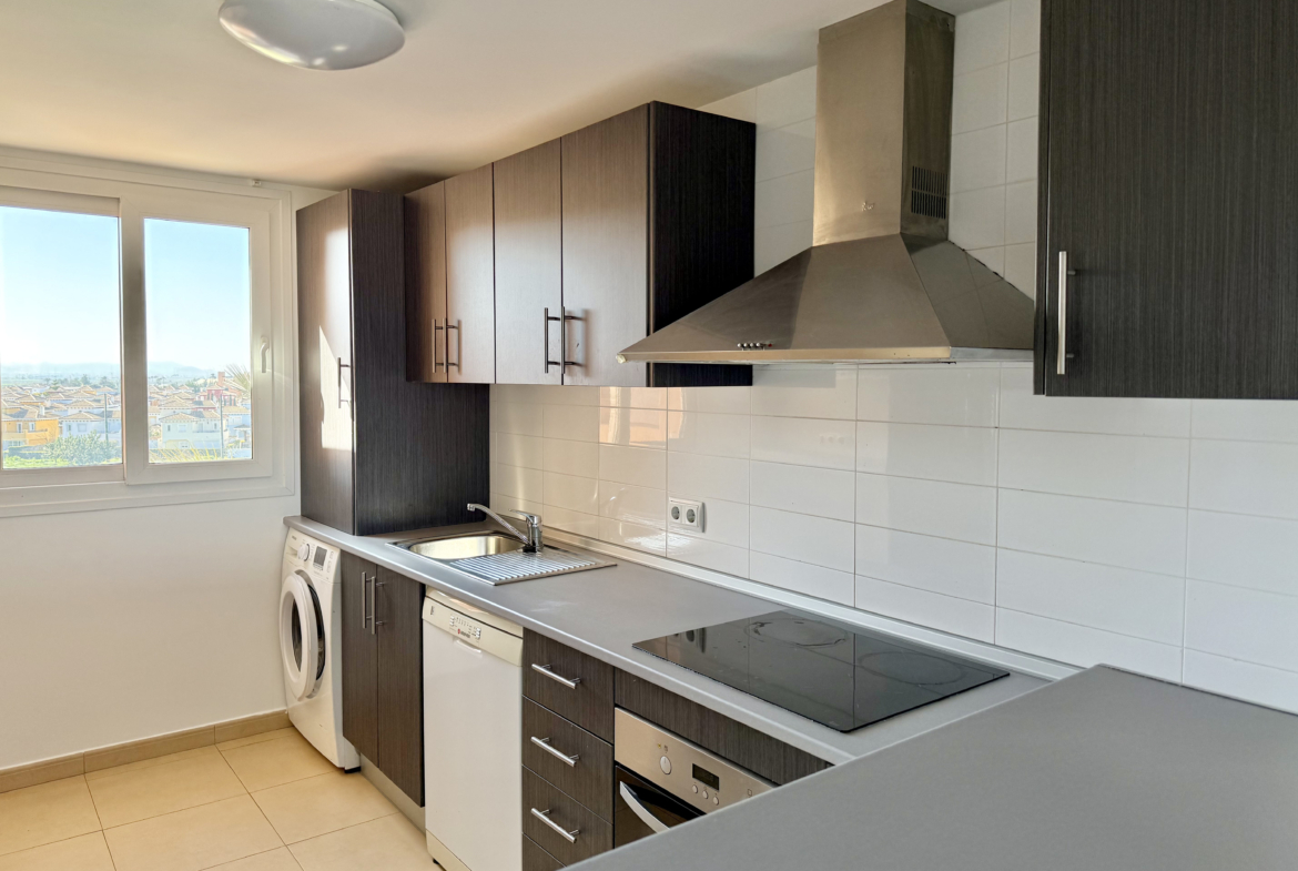 Fully fitted kitchen in two bedroom penthouse at Mar Menor Golf Resort by Levante Properties