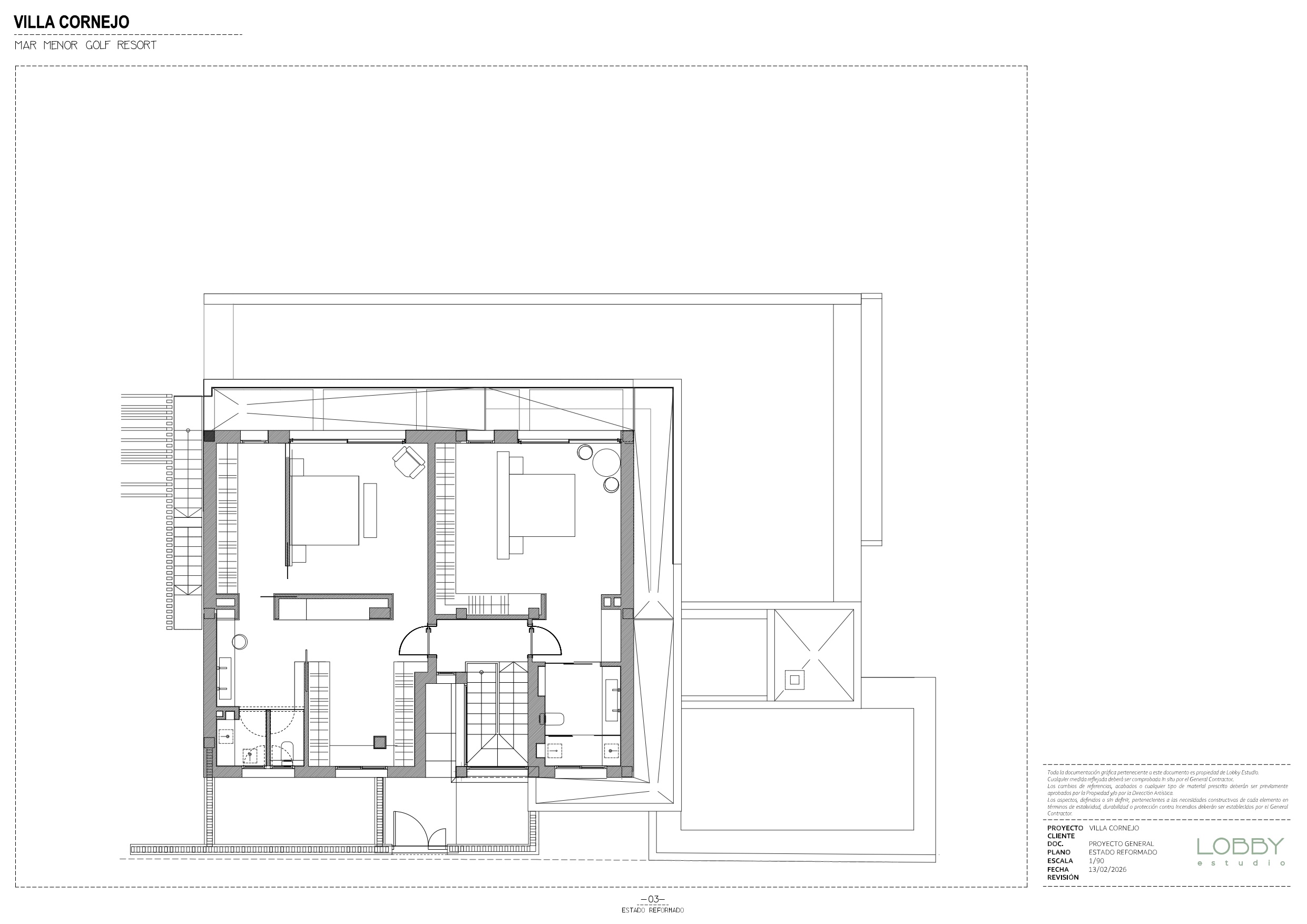 Detailed villa floor plans for luxury property at Mar Menor Golf Resort by Levante Properties