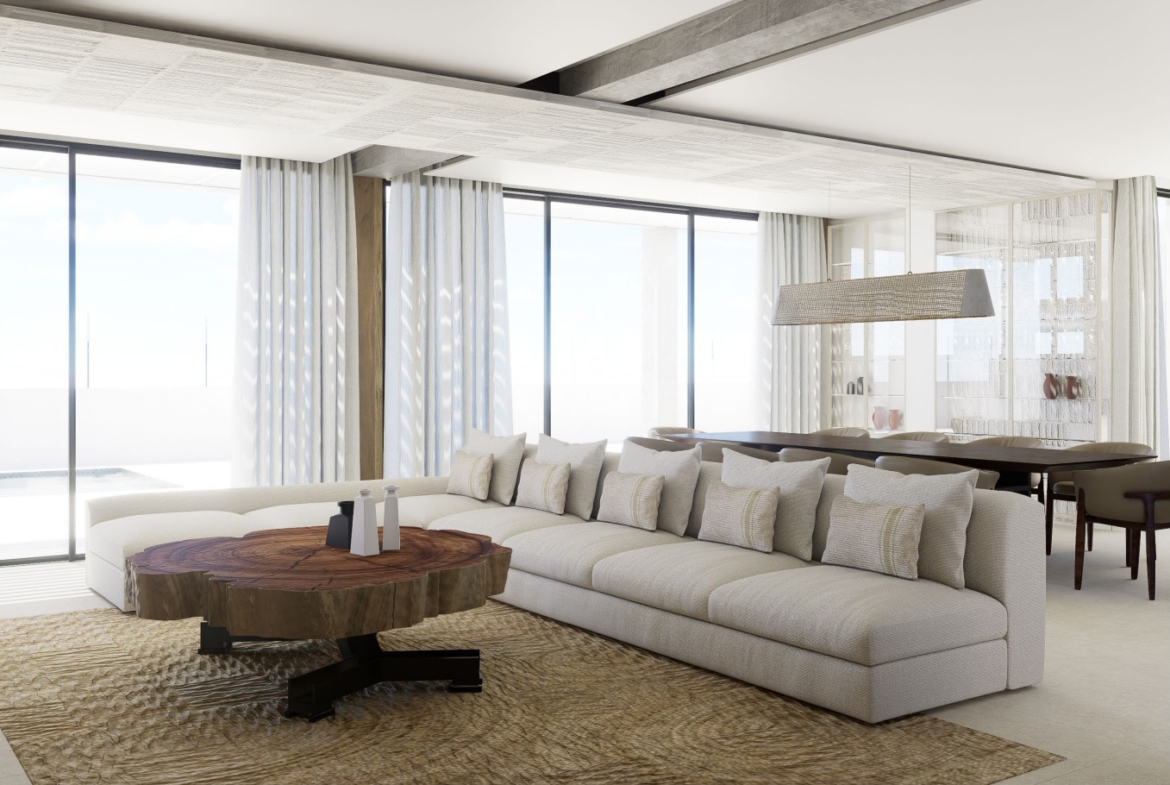 Luxury open-plan living interior in Mar Menor Golf Resort villa by Levante Properties