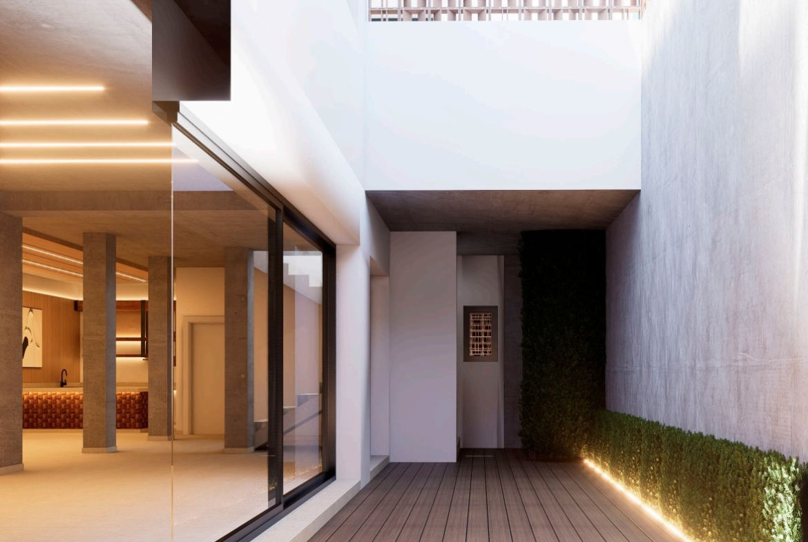 Basement terrace and garden access area in Mar Menor Golf Resort villa by Levante Properties