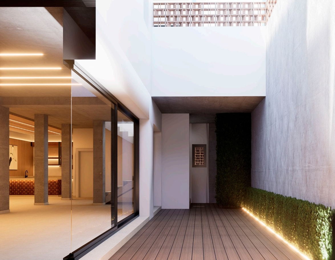 Basement terrace and garden access area in Mar Menor Golf Resort villa by Levante Properties