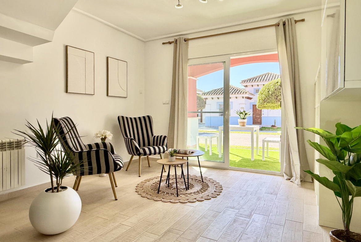 Open-plan living spaces in exclusive 4 bed villa for sale on Mar Menor Golf Resort – Levante Properties