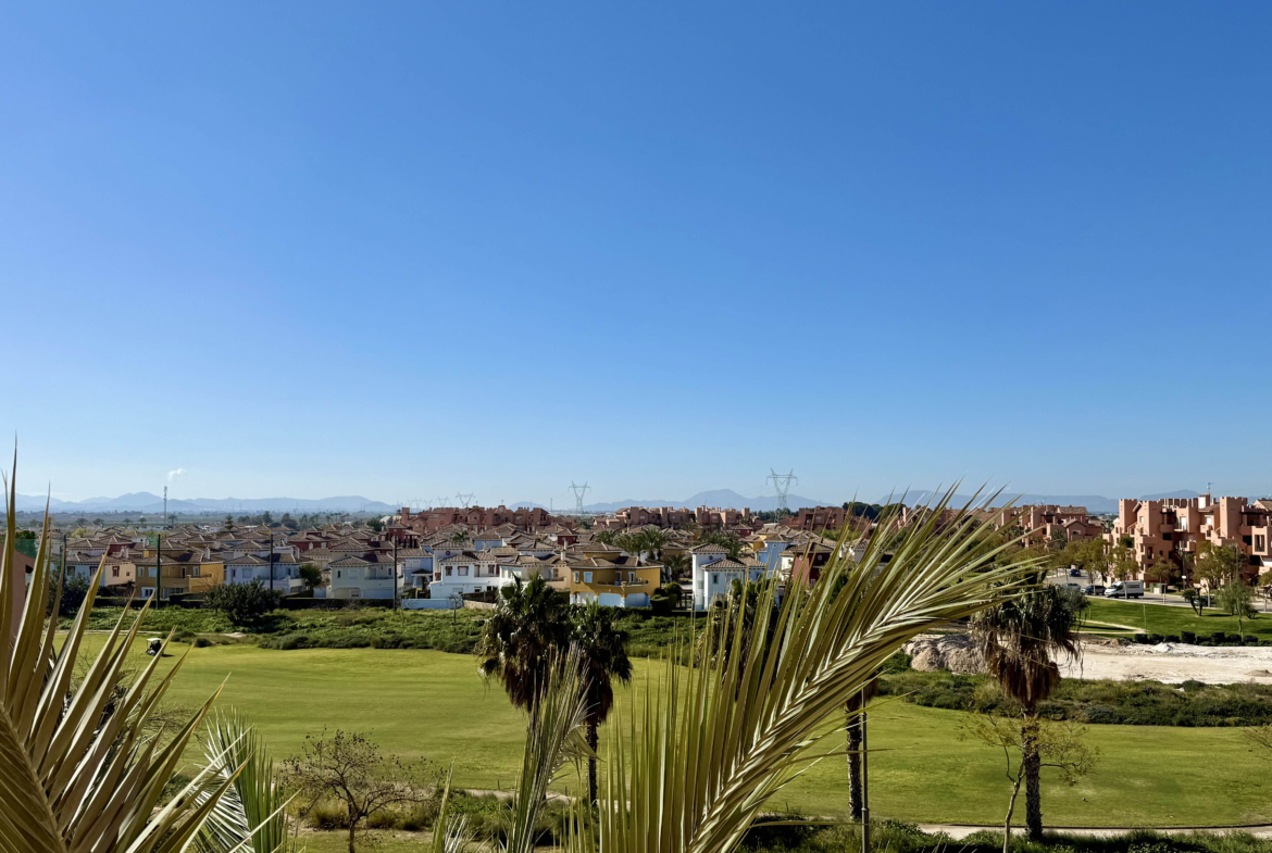 Golf course views from penthouse at Mar Menor Golf Resort Levante Properties