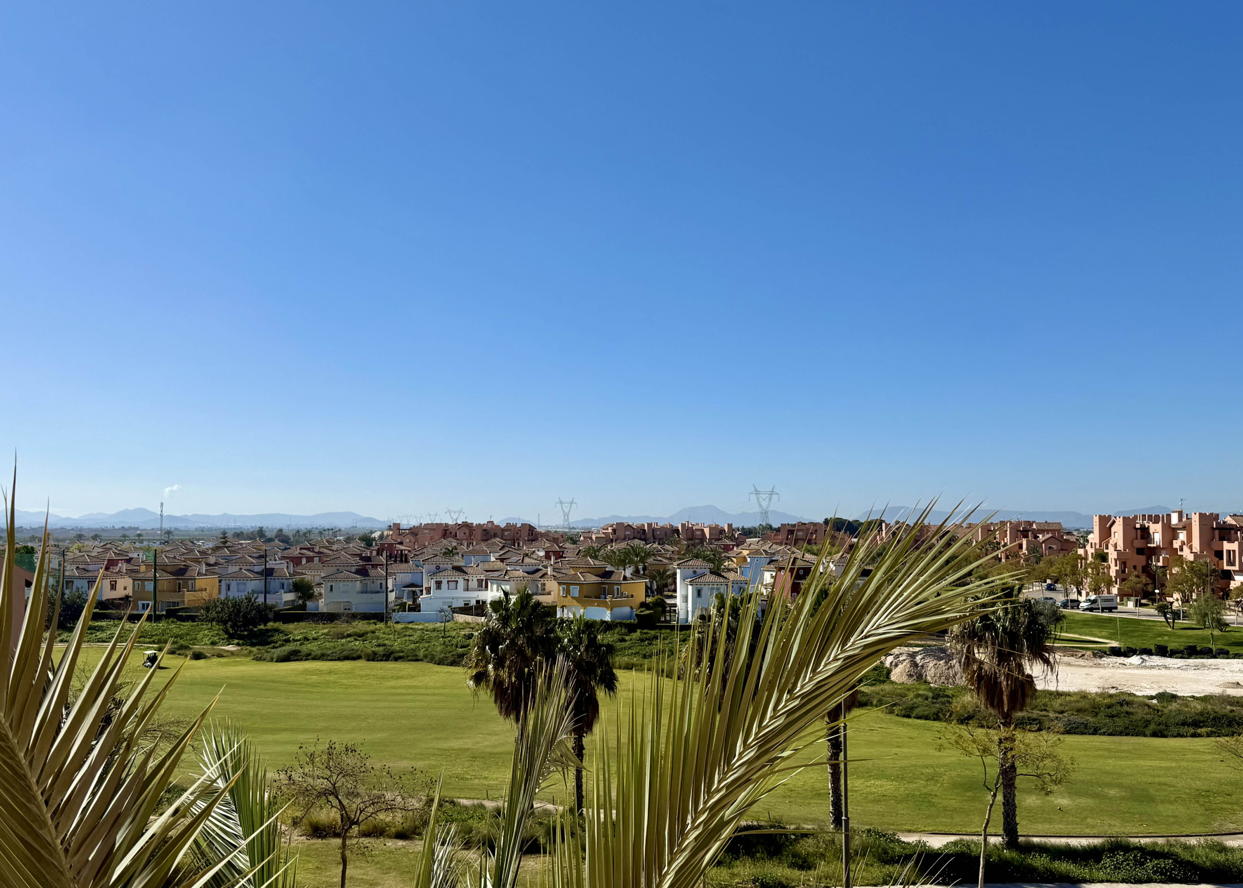Golf course views from penthouse at Mar Menor Golf Resort Levante Properties