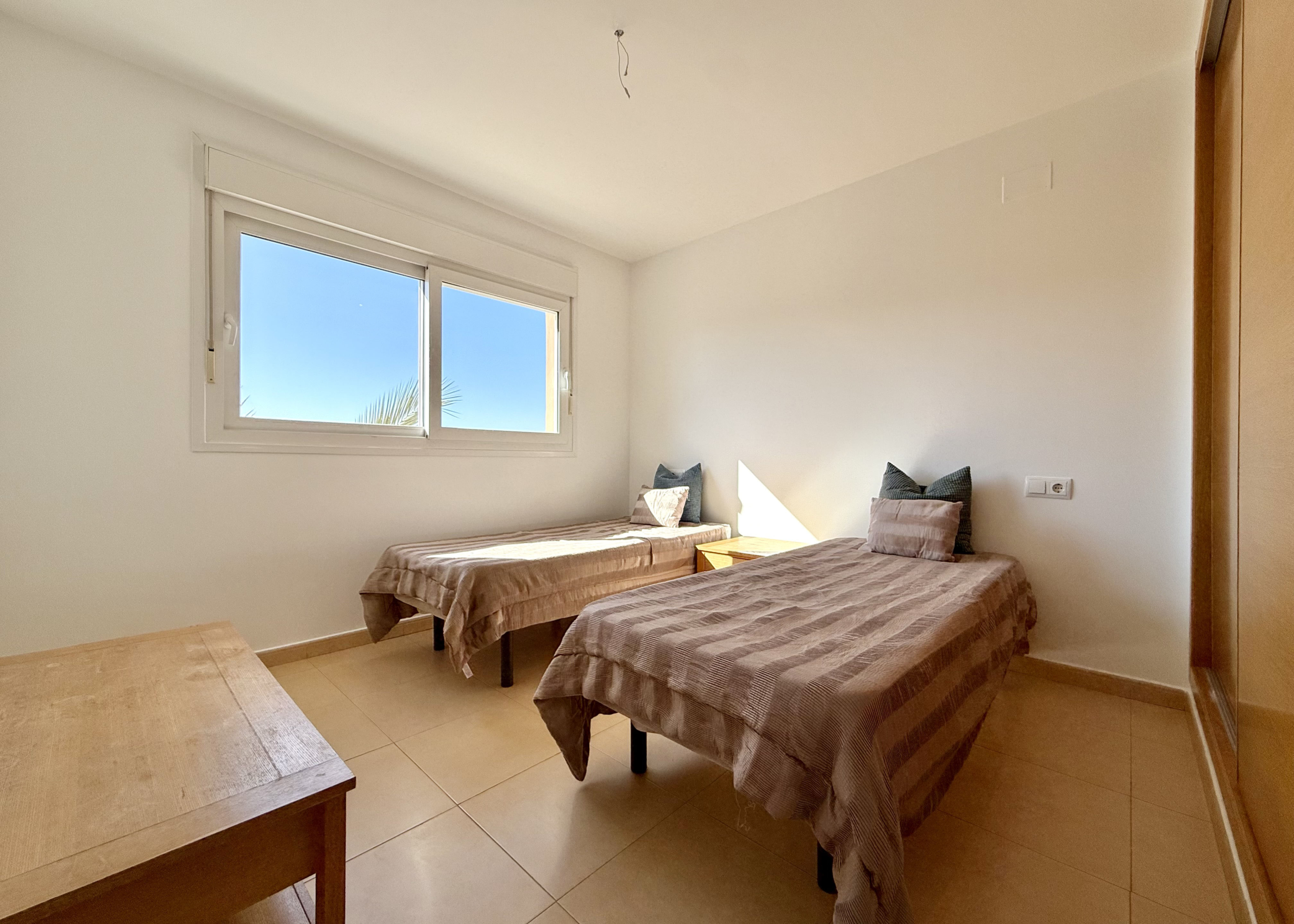 Second bedroom with golf views in penthouse at Mar Menor Golf Resort by Levante Properties