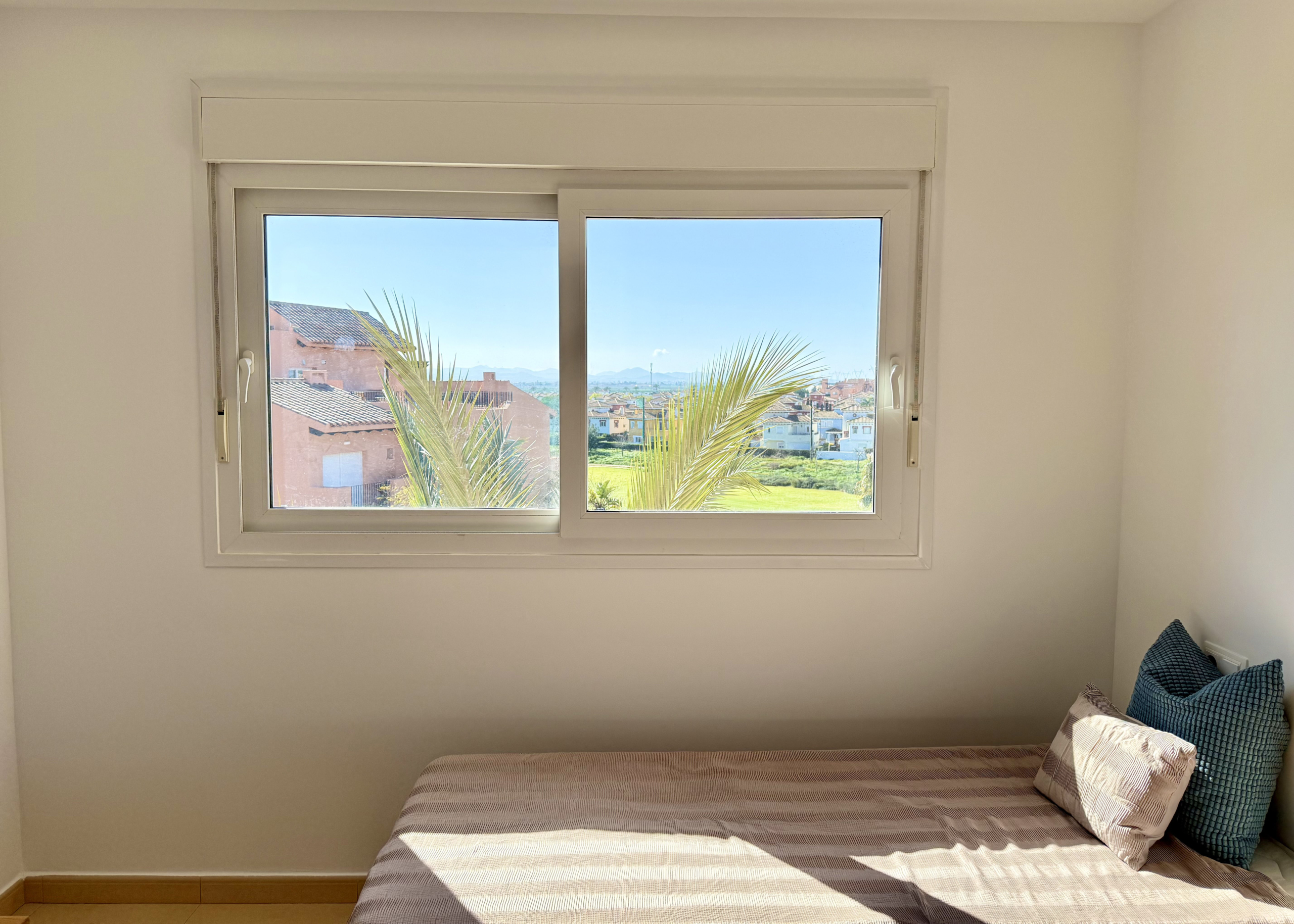 Second bedroom with golf views in penthouse at Mar Menor Golf Resort by Levante Properties