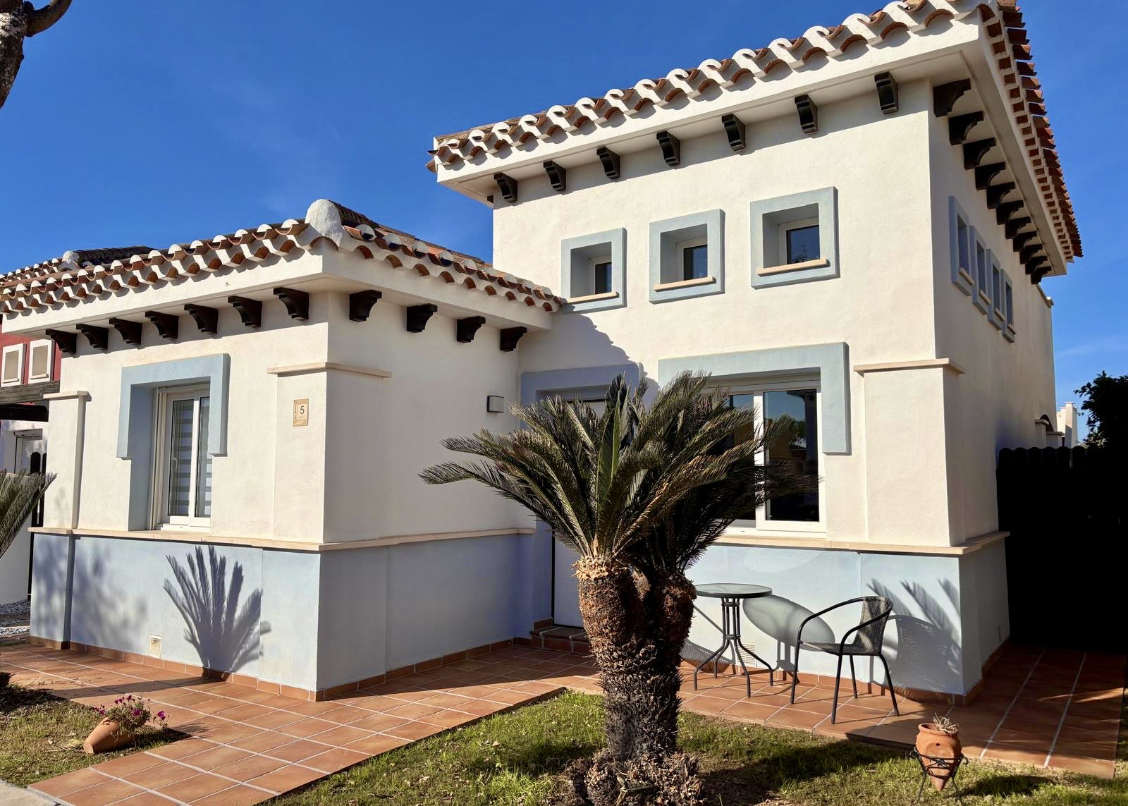 Exterior of 2 bedroom Rondella villa in Mar Menor Golf Resort with private pool Levante Properties