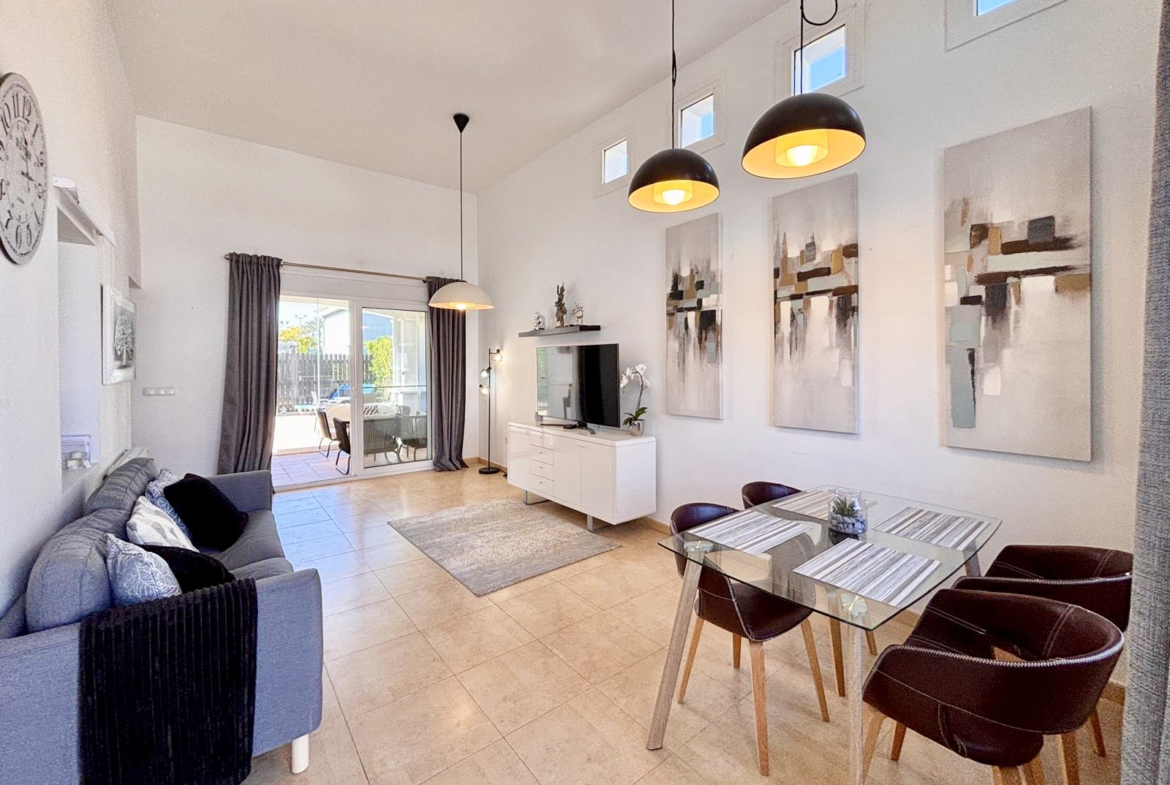 Bright living room in Mar Menor Golf Resort villa for sale Levante Properties