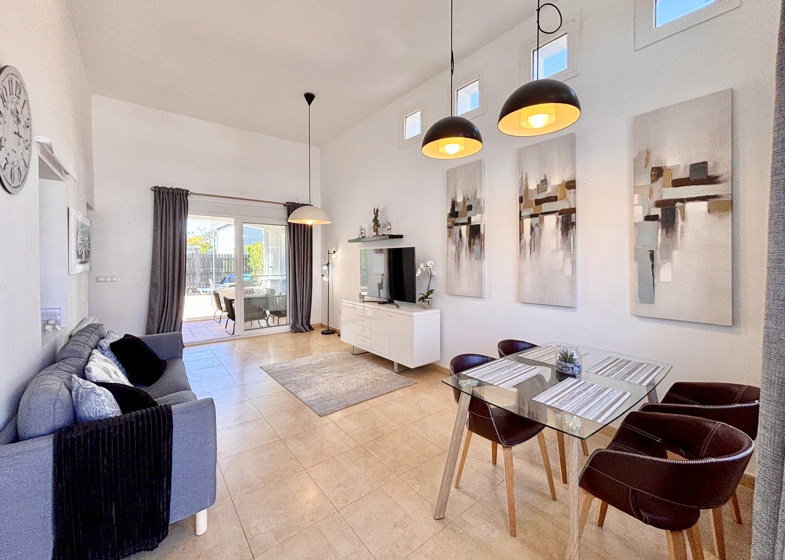 Bright living room in Mar Menor Golf Resort villa for sale Levante Properties