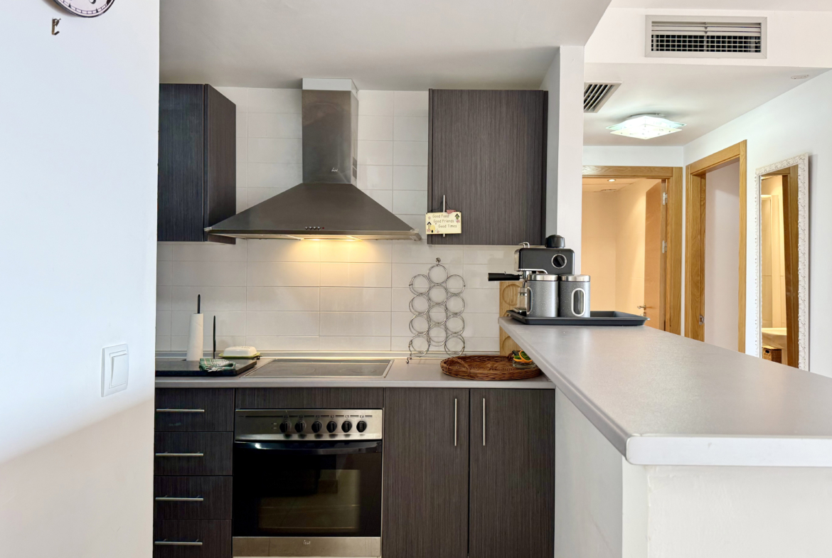 Modern kitchen in Mar Menor Golf Resort apartment by Levante Properties