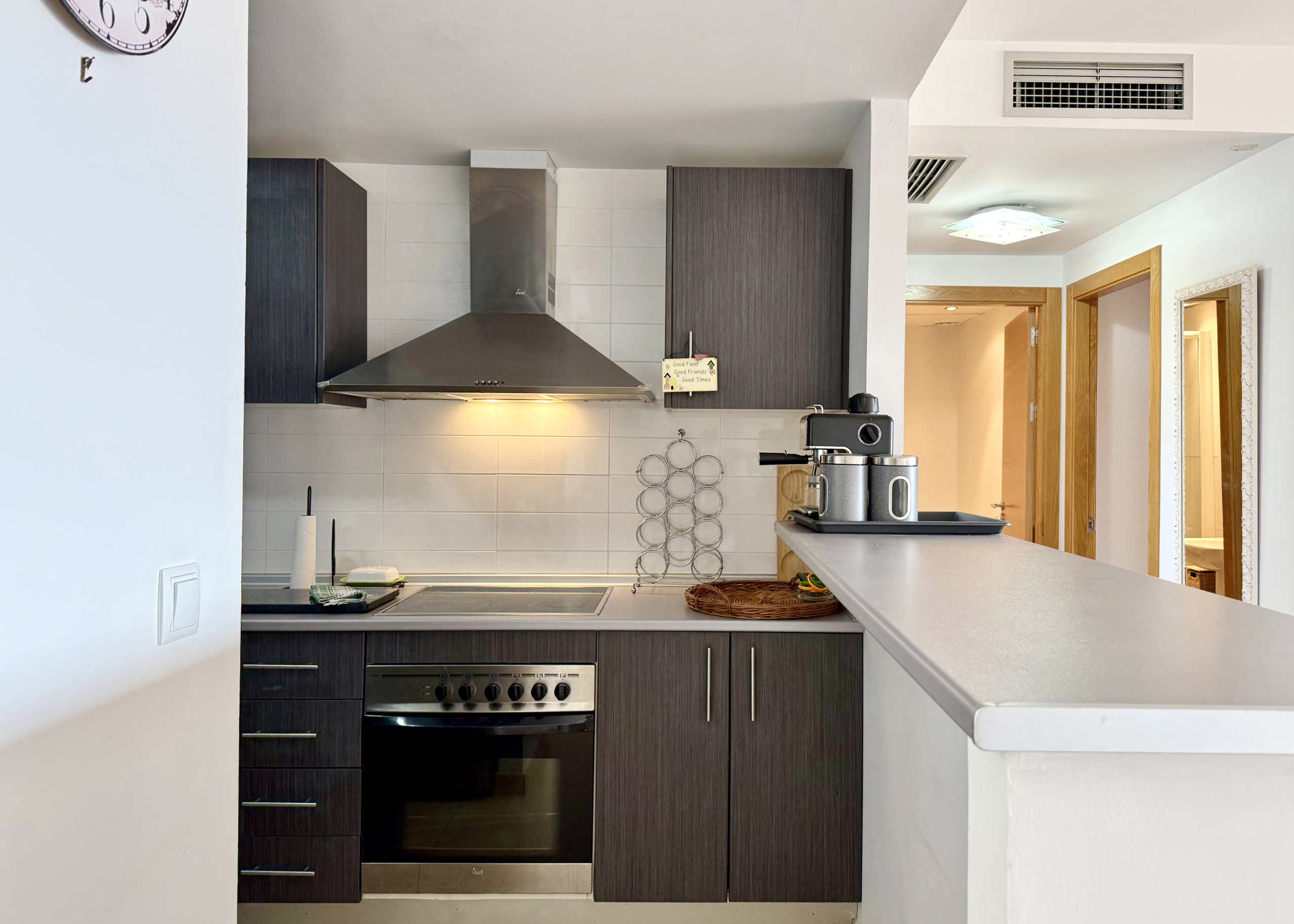 Modern kitchen in Mar Menor Golf Resort apartment by Levante Properties