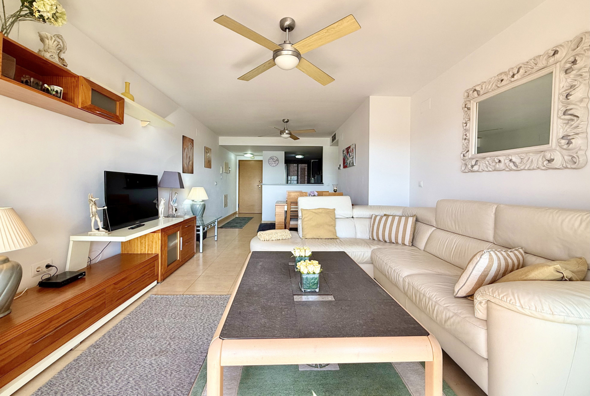 Bright living room at Mar Menor Golf Resort apartment by Levante Properties