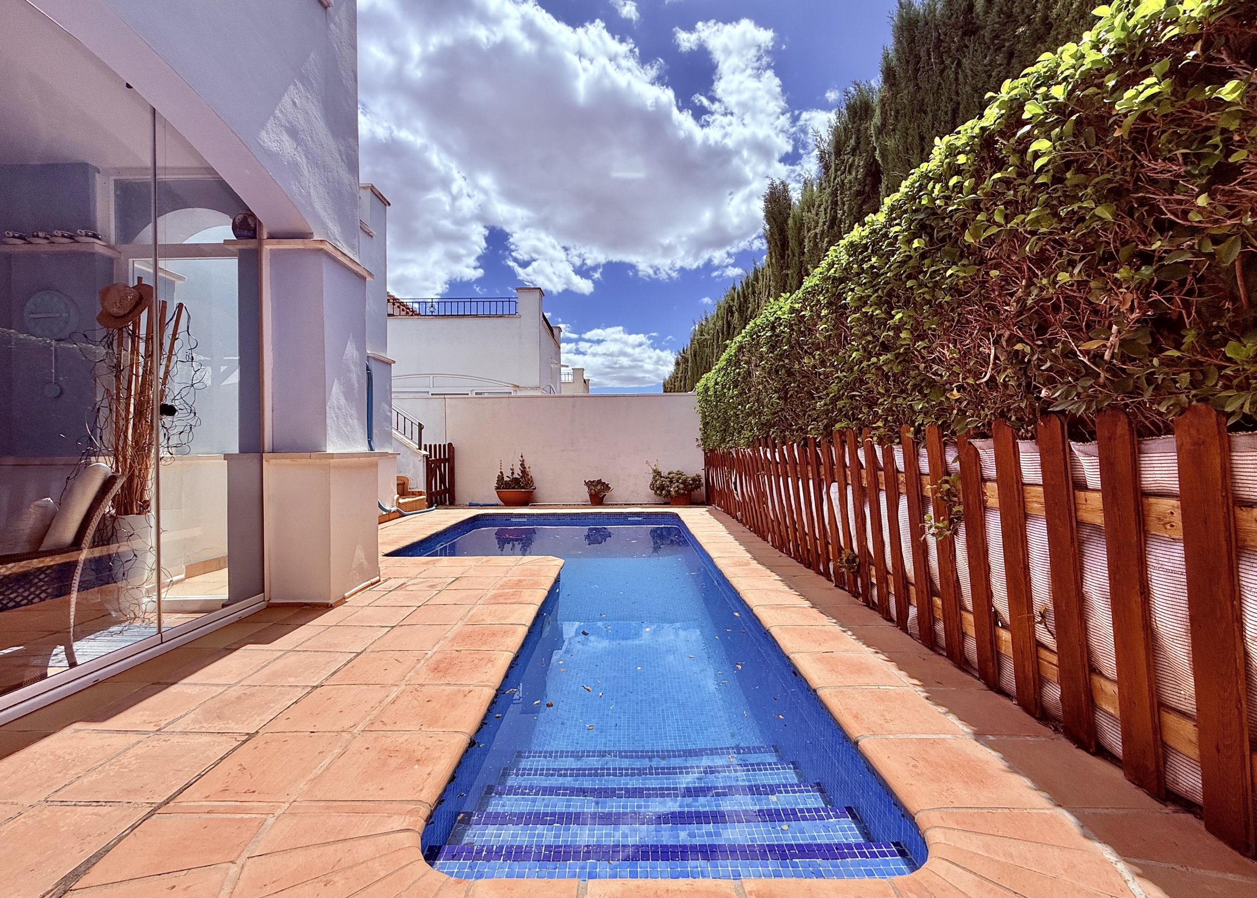 Private pool and west facing garden Ciervo villa Mar Menor Golf Resort Levante Properties