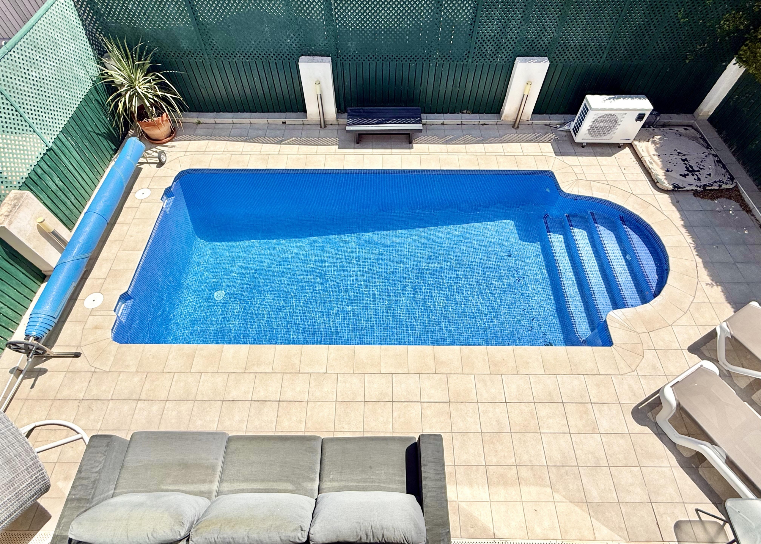 Private heated swimming pool at Isla Grosa villa on Mar Menor Golf Resort by Levante Properties
