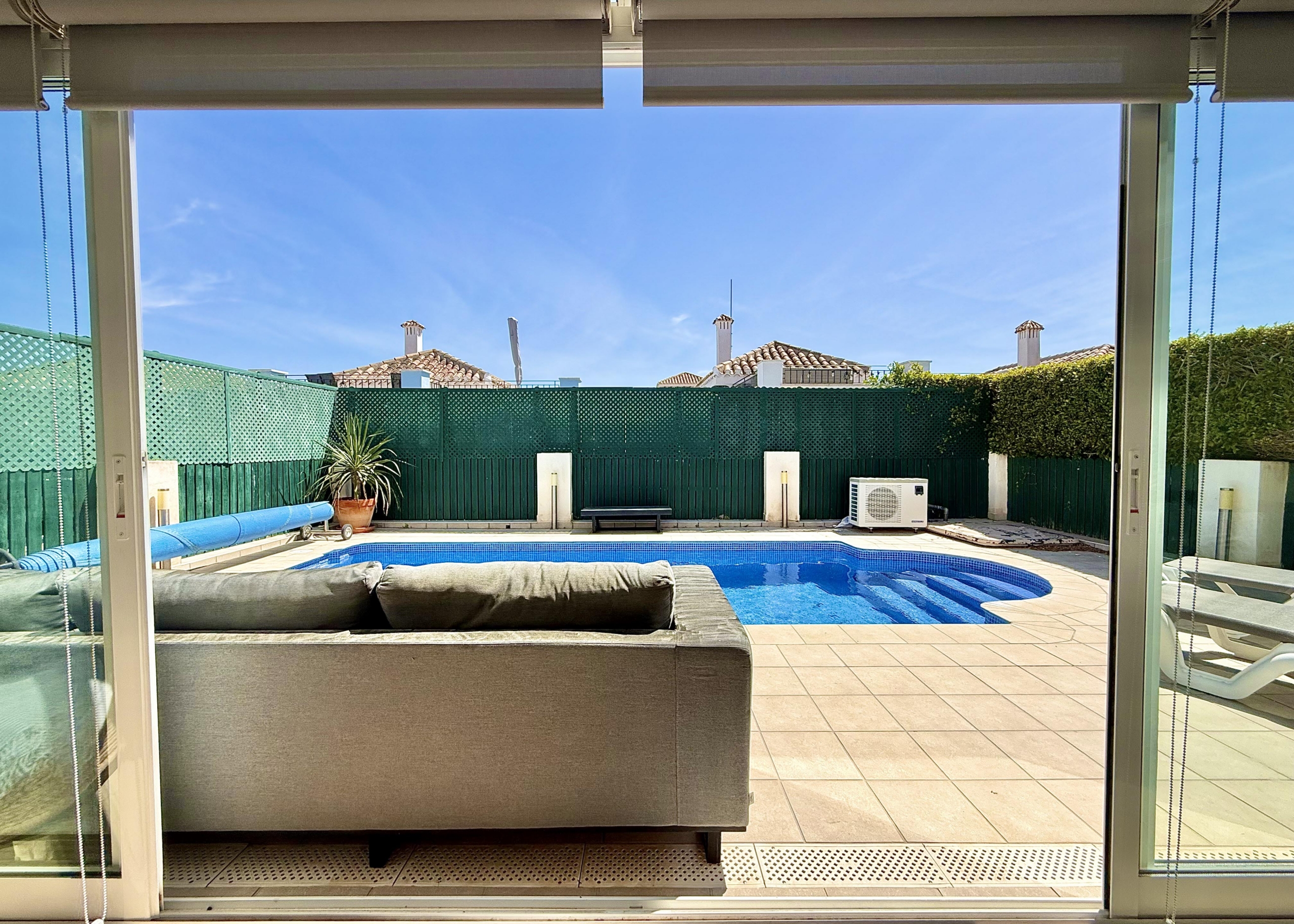 Private heated swimming pool at Isla Grosa villa on Mar Menor Golf Resort by Levante Properties