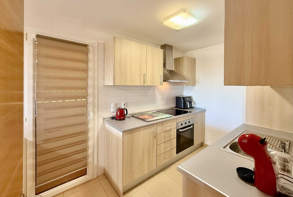 Modern kitchen in Boulevard apartment for sale on Mar Menor Golf Resort