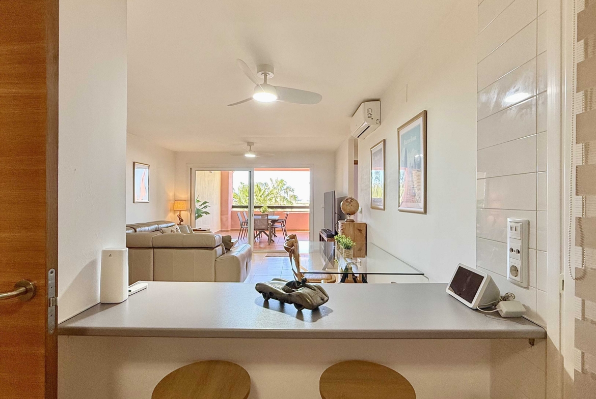 Modern kitchen in Boulevard apartment for sale on Mar Menor Golf Resort