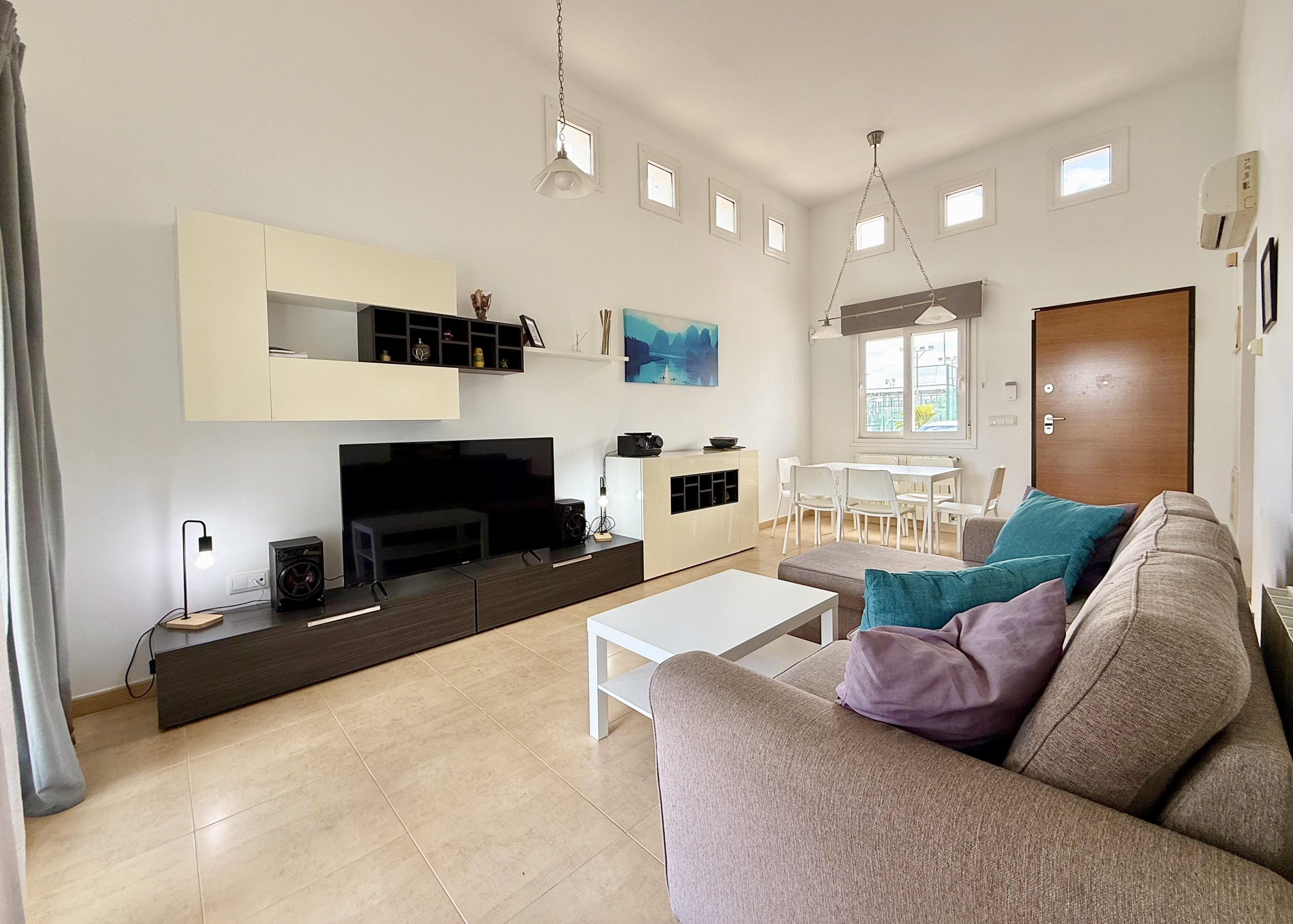 Bright living room in Rondella villa at Mar Menor Golf Resort by Levante Properties