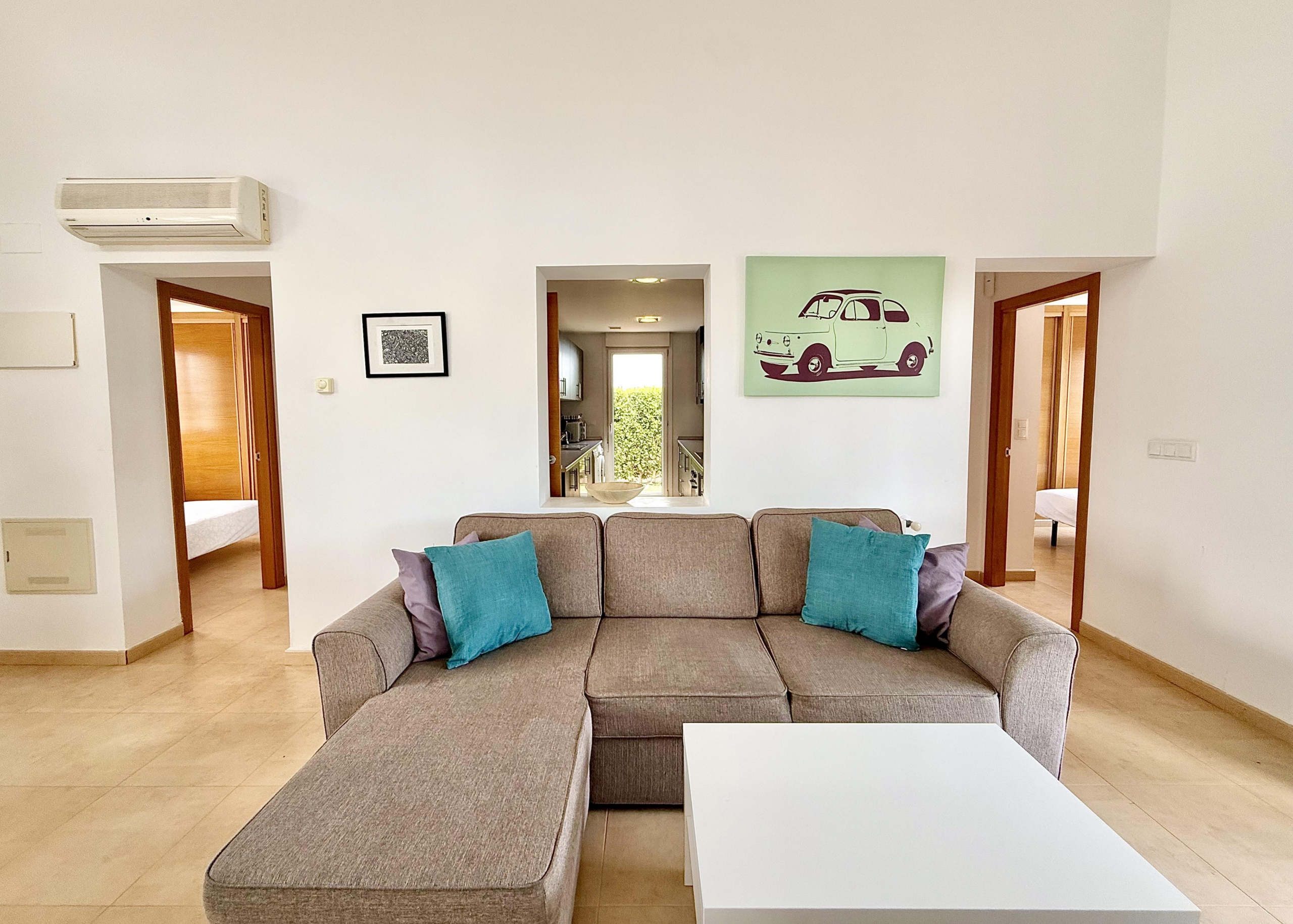 Bright living room in Rondella villa at Mar Menor Golf Resort by Levante Properties