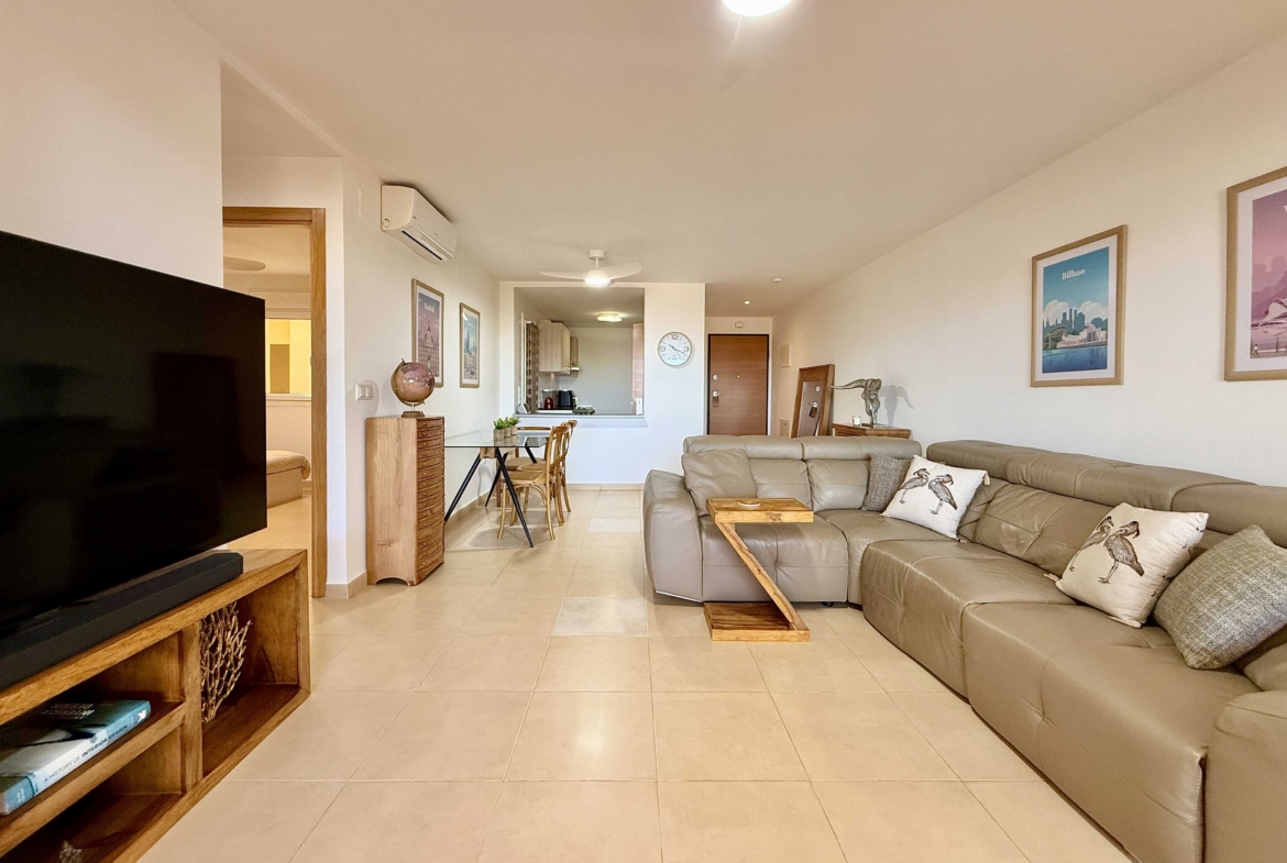 Bright living room in Boulevard apartment on Mar Menor Golf Resort by Levante Properties