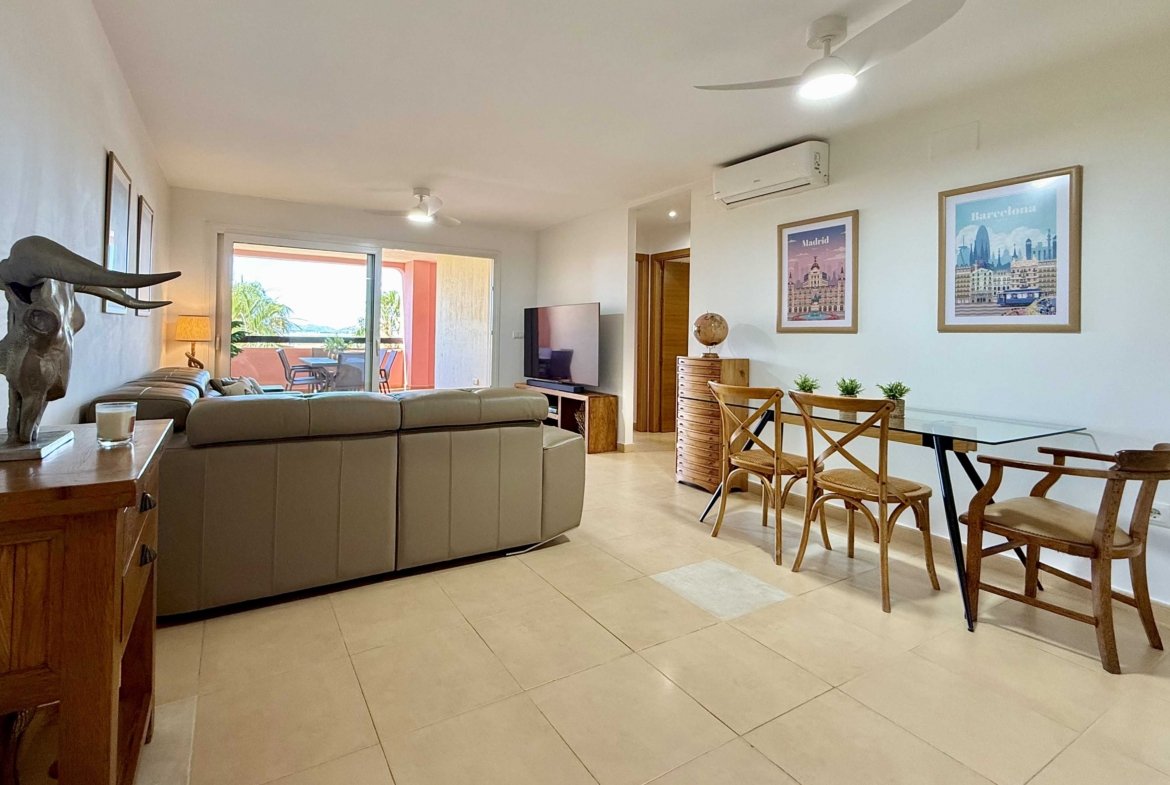 Bright living room in Boulevard apartment on Mar Menor Golf Resort by Levante Properties
