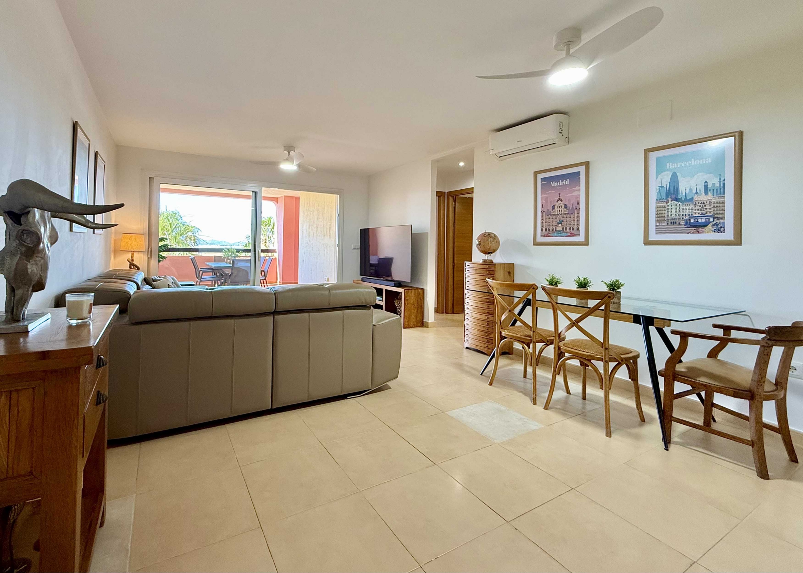 Bright living room in Boulevard apartment on Mar Menor Golf Resort by Levante Properties