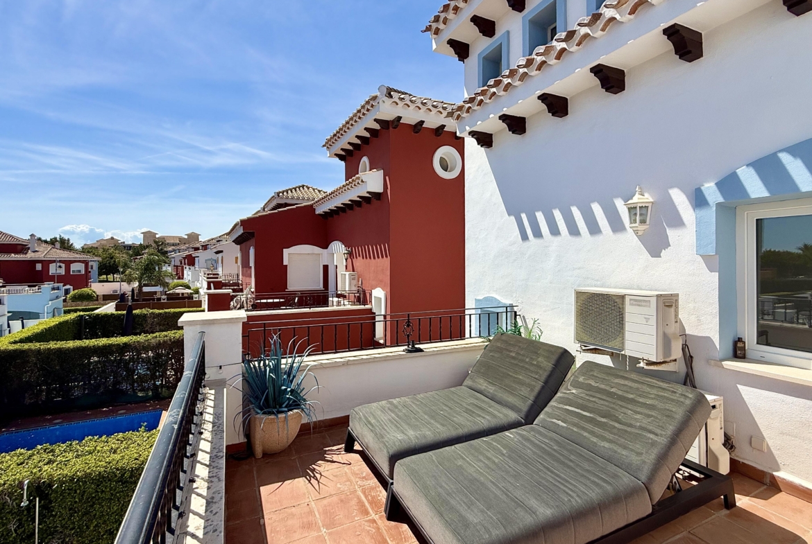 Private first floor terrace with resort views on Mar Menor Golf Resort